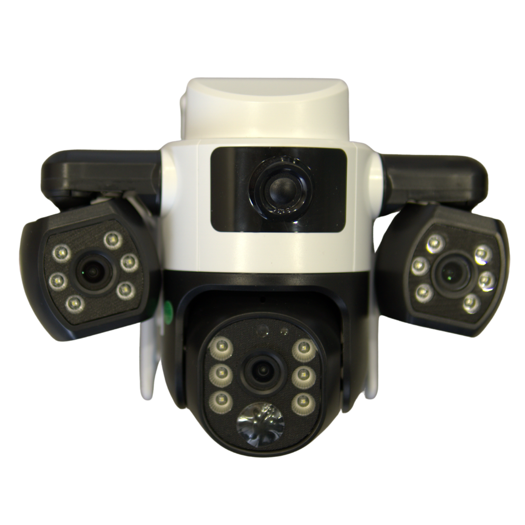 Three Lens 5MP SIM Based Solar PTZ Camera with Two Way Talking, 360° PTZ Rotation, Full HD Video, Motion Tracking - Image 2