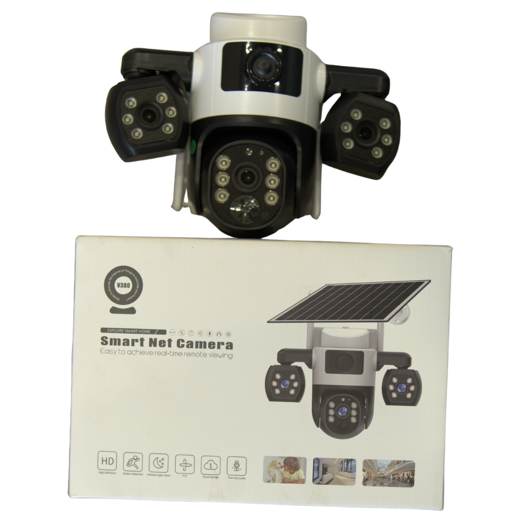 Three Lens 5MP SIM Based Solar PTZ Camera with Two Way Talking, 360° PTZ Rotation, Full HD Video, Motion Tracking - Image 3