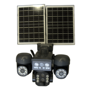 Three Lens 5MP SIM Based Solar PTZ Camera with 10X Zoom, Two Way Talking, 360° PTZ Rotation, Full HD Video, Motion Tracking