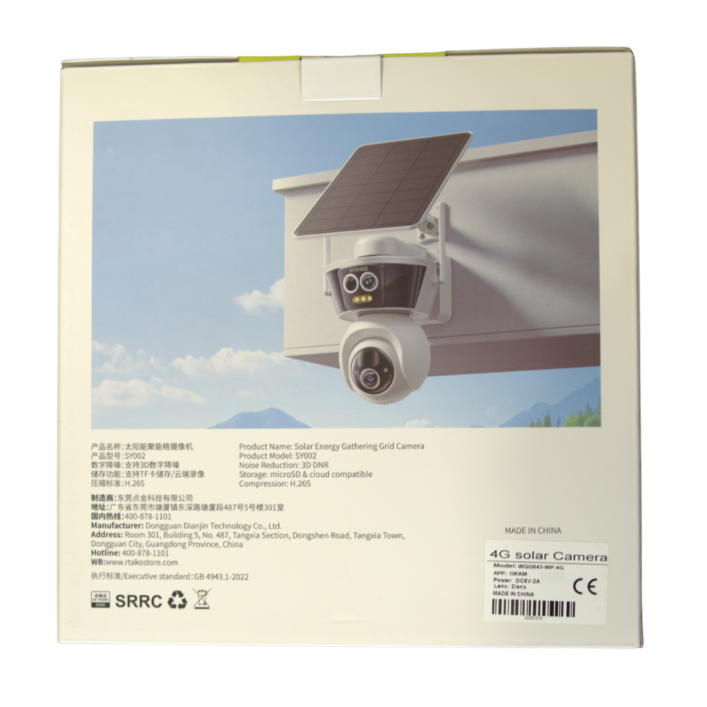 Dual Lens 8MP SIM Based Solar PTZ Camera with Two Way Talking, 360° PTZ Rotation, Full HD Video, Motion Tracking - Image 6