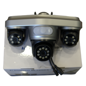 Three Lens 5MP WiFi + SIM Based PTZ Camera (All Lens 360° Moveable) with Two Way Talking, Full HD Video, Motion Tracking