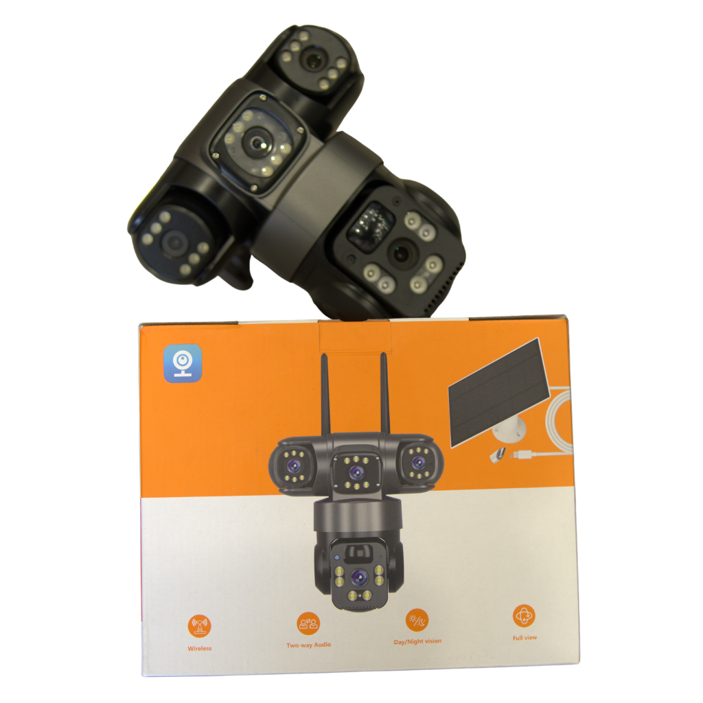 Three Lens 5MP WiFi + SIM Based Solar PTZ Camera with Two Way Talking, 360° PTZ Rotation, Full HD Video, Motion Tracking - Image 6