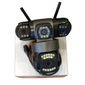 Three Lens 5MP WiFi PTZ Camera with Two Way Talking, 360° PTZ Rotation, Full HD Video, Motion Tracking