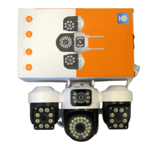 Four Lens 5MP WiFi + SIM Based PTZ Camera with Two Way Talking, 360° PTZ Rotation, Full HD Video, Motion Tracking