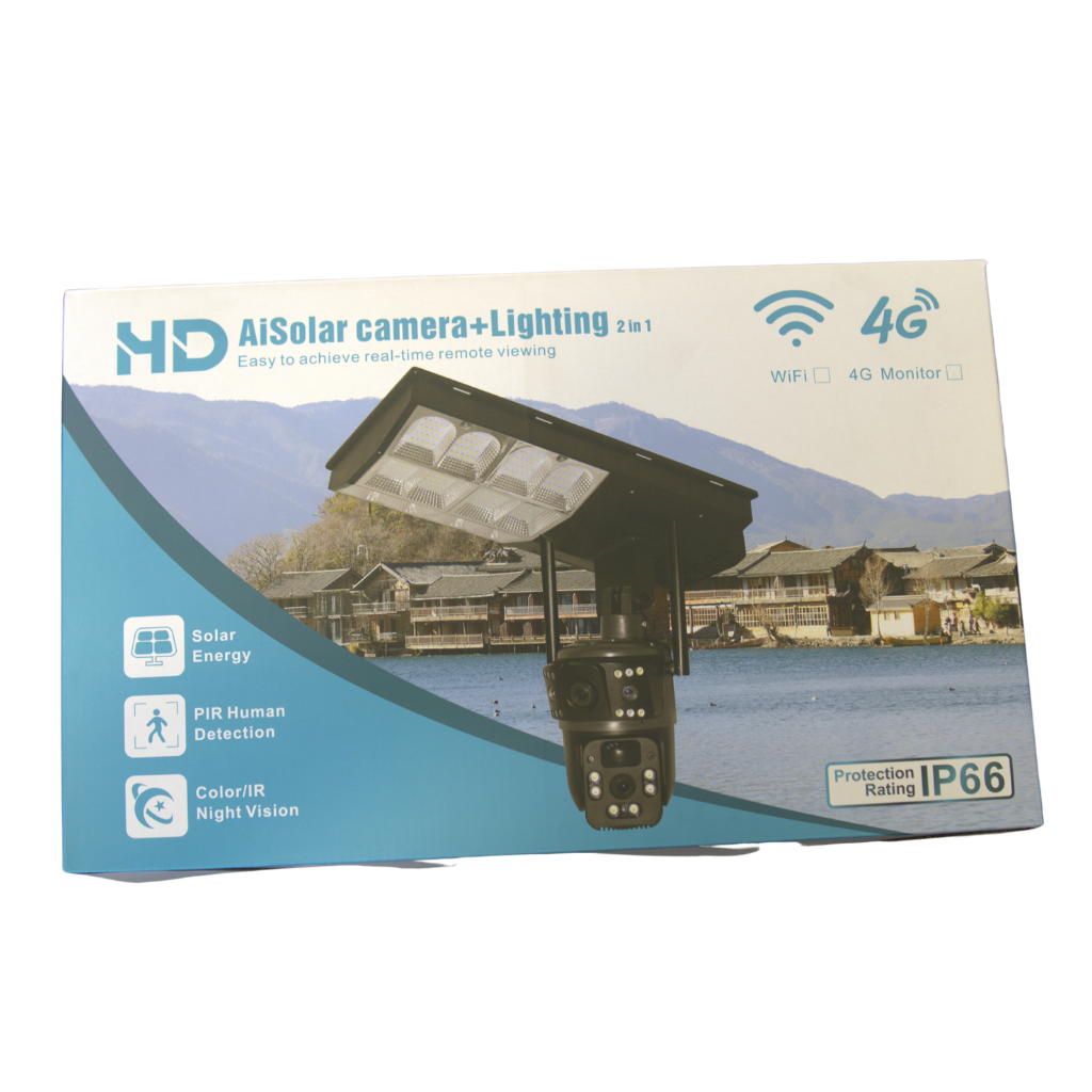 Dual Lens 5MP SIM Based Solar PTZ Camera with Street Light, Two Way Talking, 360° PTZ Rotation, Full HD Video, Motion Tracking - Image 2