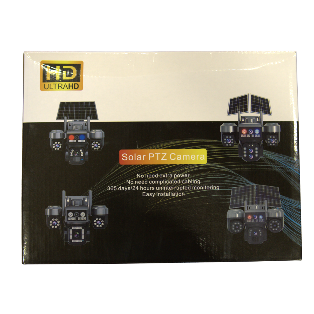 Three Lens 5MP SIM Based Solar PTZ Camera with Two Way Talking, 360° PTZ Rotation, Full HD Video, Motion Tracking - Image 3